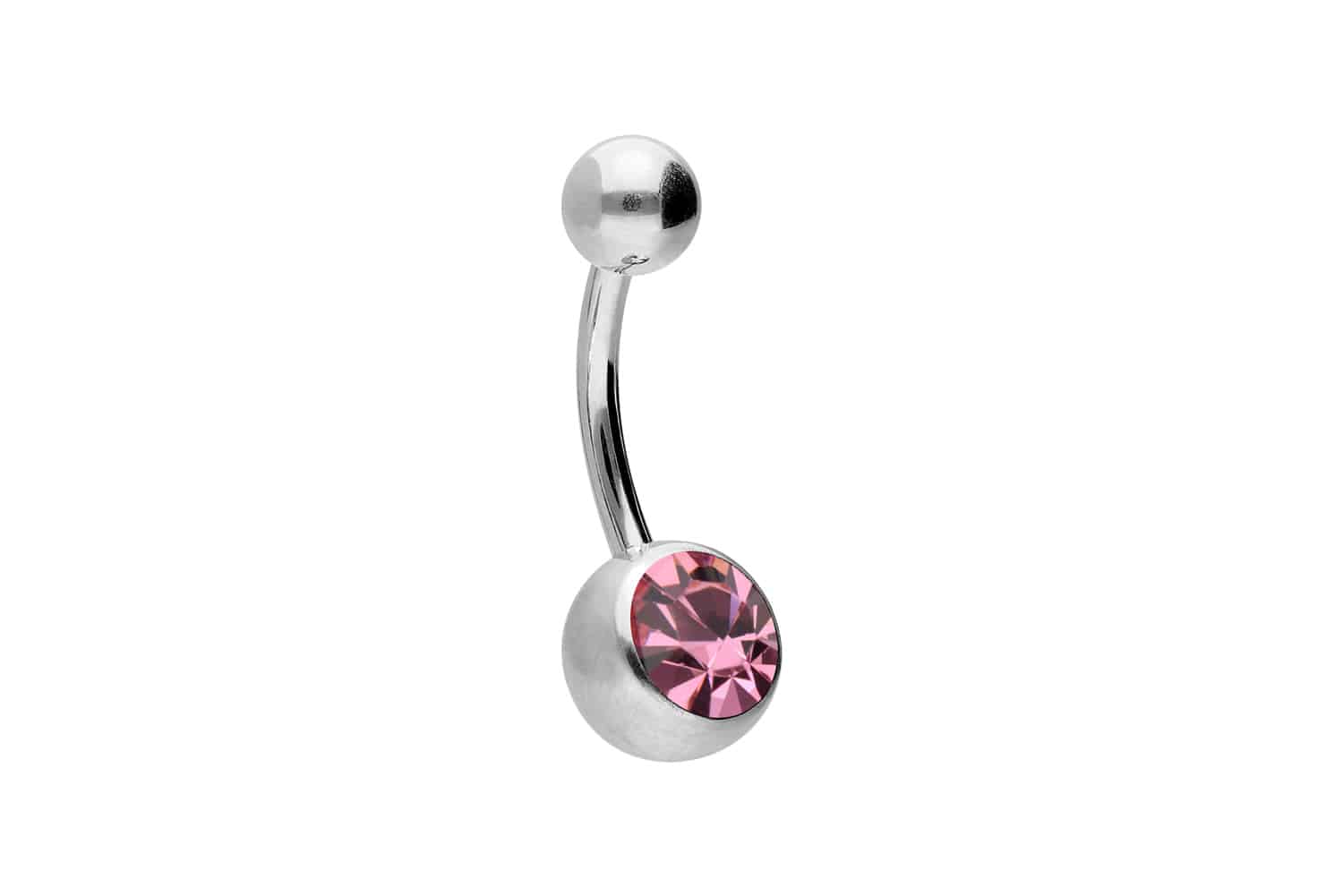 Chirurgenstahl Bananabell Piercing KRISTALL